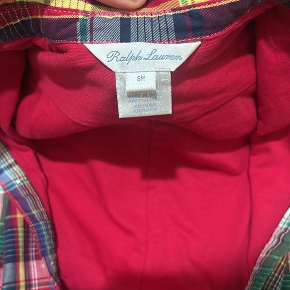 Ralph Lauren Baby' Boy Plaid Romper - Picture 5 of 6